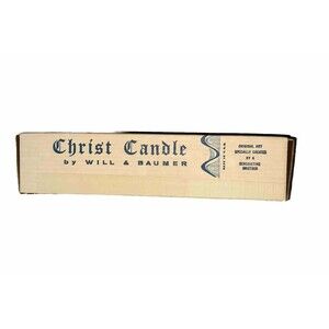 Christ Candle Will & Baumer Created Benedictine Brother Colorful VTG NEW Rare